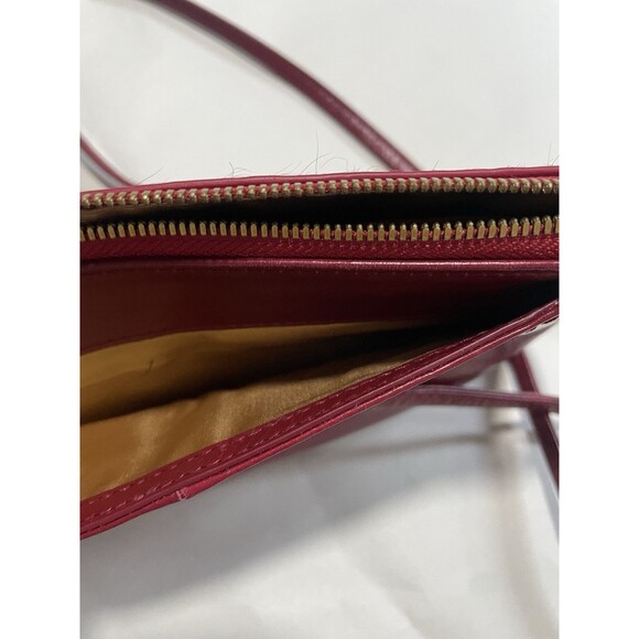 DARCY by Hobo Bags Crossbody Calf Hair  3-in-1  Shoulder Bag Wristlet Red Gold - Picture 5 of 7